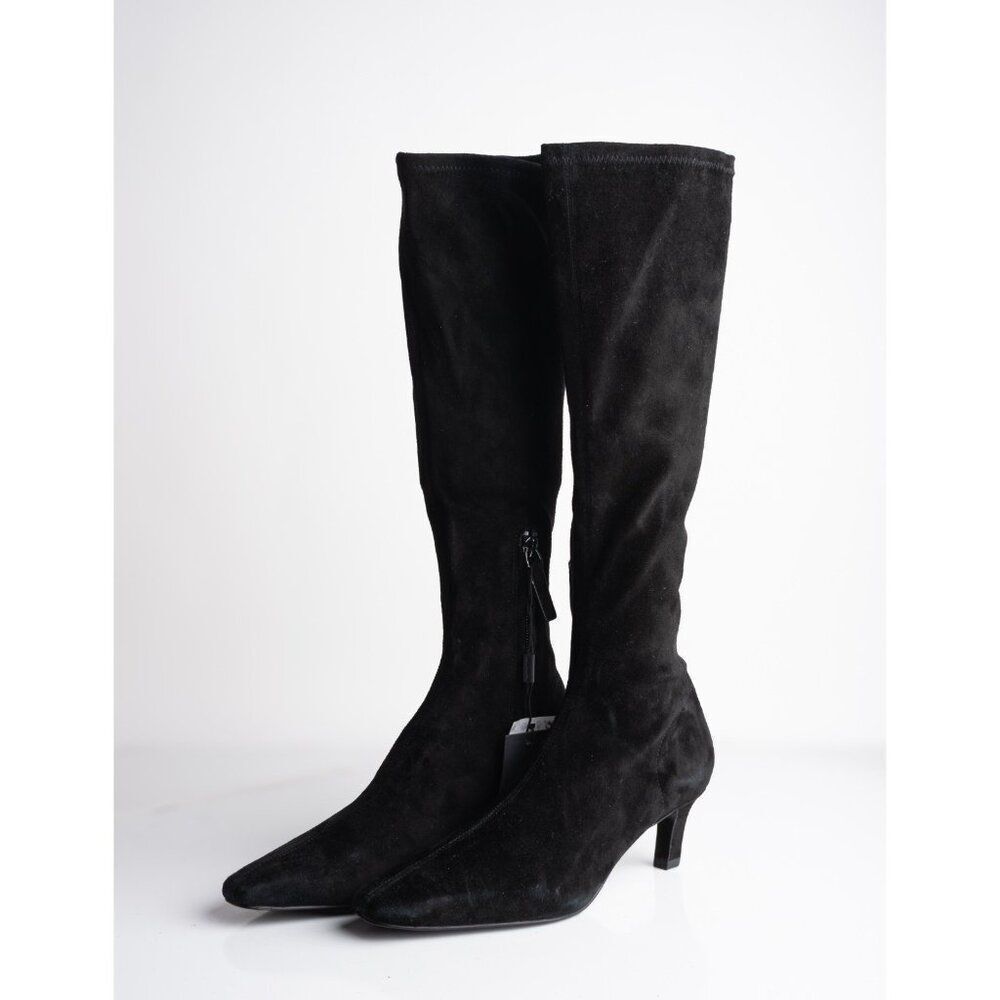 Massimo Dutti Womens Suede Boots Heeled Knee High US 6 EU 36 NWT 1008/550